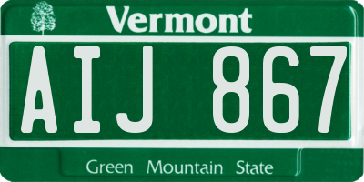 VT license plate AIJ867