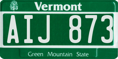 VT license plate AIJ873
