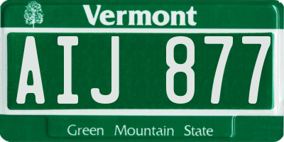VT license plate AIJ877