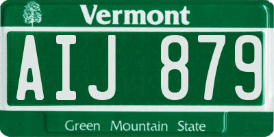 VT license plate AIJ879