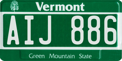 VT license plate AIJ886
