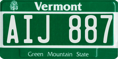 VT license plate AIJ887