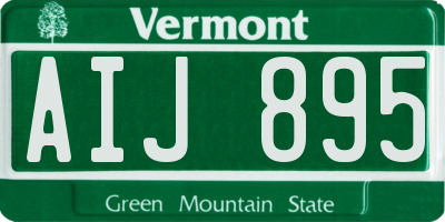 VT license plate AIJ895