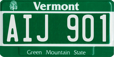 VT license plate AIJ901