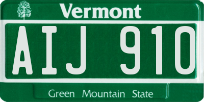 VT license plate AIJ910