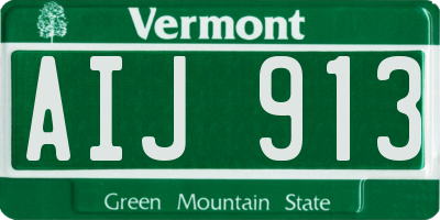 VT license plate AIJ913