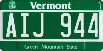 VT license plate AIJ944