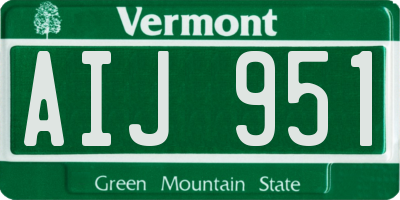VT license plate AIJ951