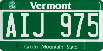 VT license plate AIJ975
