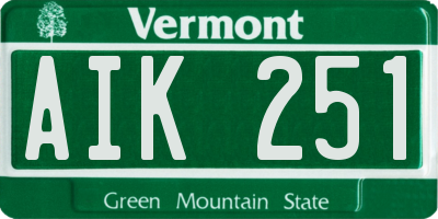VT license plate AIK251