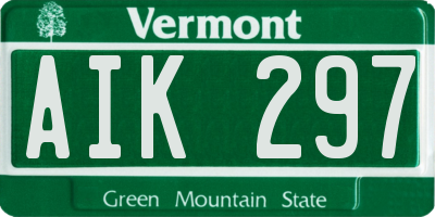 VT license plate AIK297