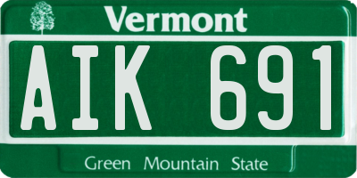 VT license plate AIK691