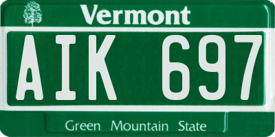 VT license plate AIK697