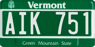 VT license plate AIK751