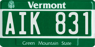 VT license plate AIK831