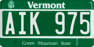 VT license plate AIK975