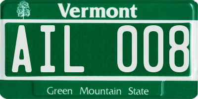 VT license plate AIL008