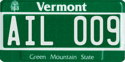 VT license plate AIL009
