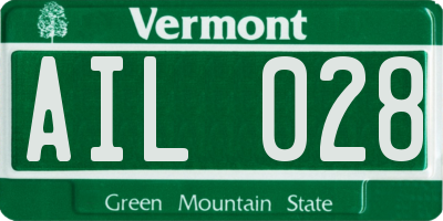 VT license plate AIL028