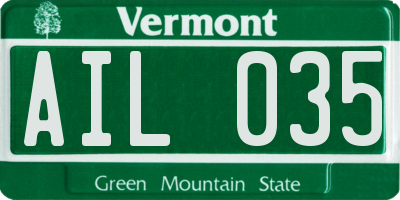 VT license plate AIL035