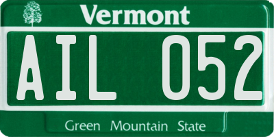 VT license plate AIL052