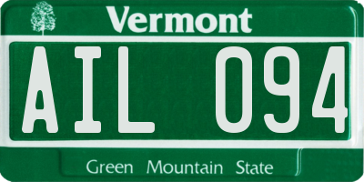 VT license plate AIL094
