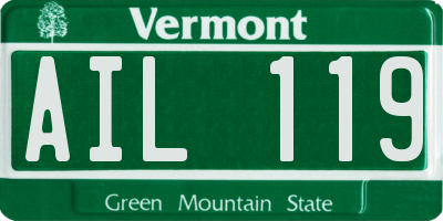 VT license plate AIL119