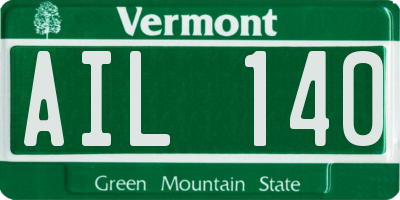 VT license plate AIL140