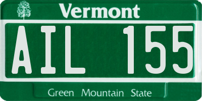 VT license plate AIL155