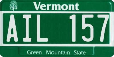 VT license plate AIL157