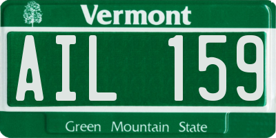 VT license plate AIL159