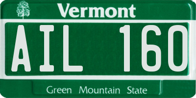 VT license plate AIL160