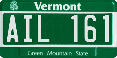 VT license plate AIL161