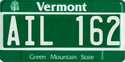 VT license plate AIL162