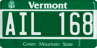 VT license plate AIL168