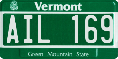 VT license plate AIL169