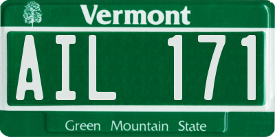 VT license plate AIL171