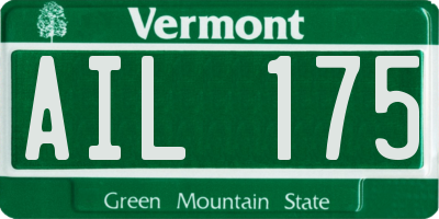 VT license plate AIL175