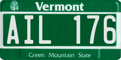 VT license plate AIL176