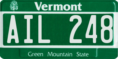 VT license plate AIL248