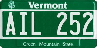 VT license plate AIL252