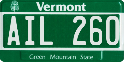 VT license plate AIL260