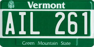 VT license plate AIL261