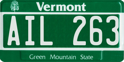 VT license plate AIL263