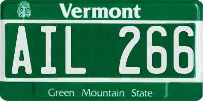 VT license plate AIL266