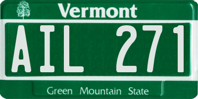 VT license plate AIL271