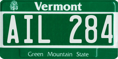 VT license plate AIL284