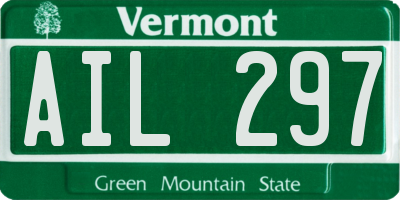 VT license plate AIL297