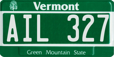 VT license plate AIL327
