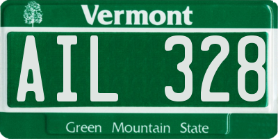 VT license plate AIL328
